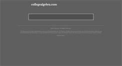 Desktop Screenshot of collegealgebra.com